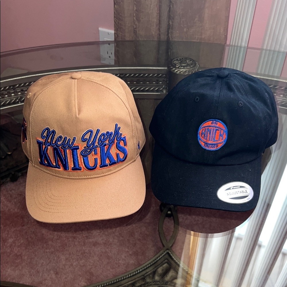 New York Knicks Tan and Black Caps